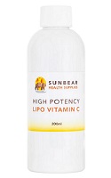 Bottle of Sunbear brand Liposomal Vitamin C