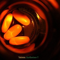 Glass container of supplement tablets