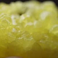 Close up of sulfur crystals