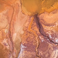 Aerial shot of bare earth, where deposits of zinc are found