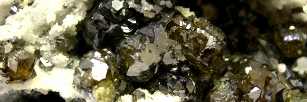 Close up image of zinc crystals