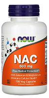 Container of NOW brand NAC capsules