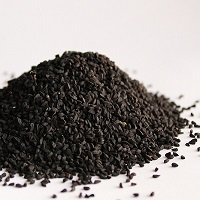 Pile of nigella seeds