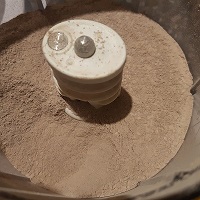 Mud mix newly mixed up in a blender