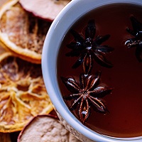 Cup of Star Anise tea which is a good source of shikimic acid